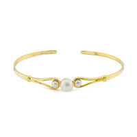 Bracelet en argent et Perle blanche de culture d'eau douce