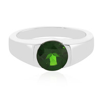 Bague en argent et Diopside de Russie