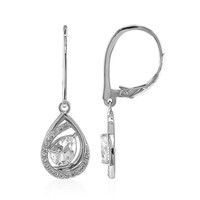 Boucles d'oreilles en argent et Topaze blanche