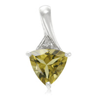 Pendentif en argent et Quartz olive