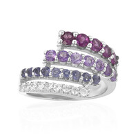 Bague en argent et Grenat Rhodolite