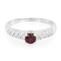 Bague en argent et Rhodolite du Brésil