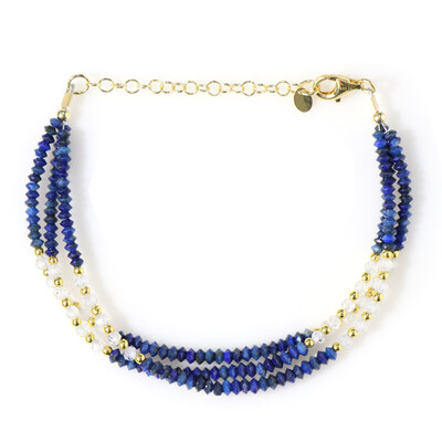 Bracelet en argent et Lapis-Lazuli (Riya)