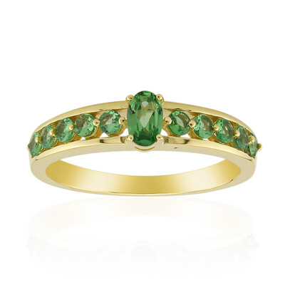 Bague en or et Tsavorite du Kenya AAA