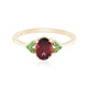 Bague en or et Tourmaline rose du Nigéria