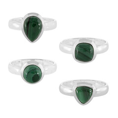 Bague en argent et Malachite