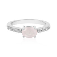 Bague en argent et Quartz rose