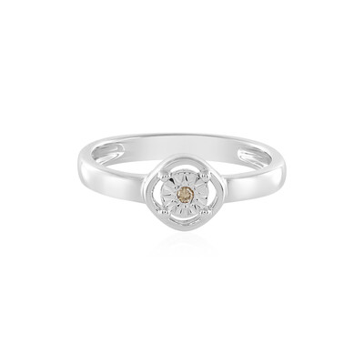 Bague en argent et Diamant champagne I3