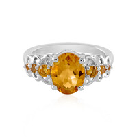 Bague en argent et Citrine