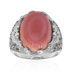 Bague en argent et Opale rose (Annette classic)