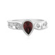 Bague en argent et Zircon rouge