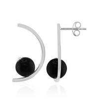 Boucles d'oreilles en argent et Onyx noir