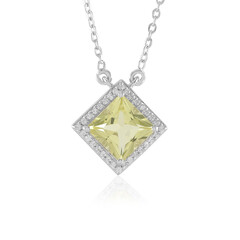 Collier en argent et Quartz citron