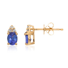 Boucles d'oreilles en or et Tanzanite AAA