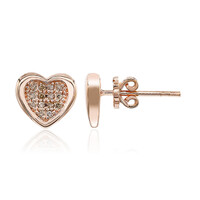 Boucles d'oreilles en or et Diamant rose de France SI1 d'Argyle 