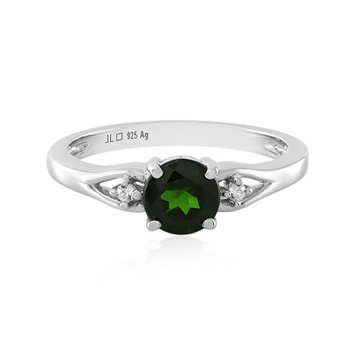 Bague en argent et Diopside de Russie