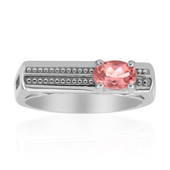 Bague en argent et Tourmaline rose du Brésil