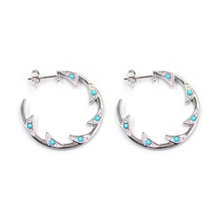 Boucles d'oreilles en argent et Turquoise Sleeping Beauty (Faszination Türkis)