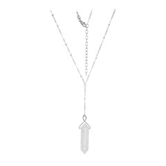 Collier en argent et Quartz blanc