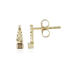 Boucles d'oreilles en or et Diamant champagne I2 (Ornaments by de Melo)