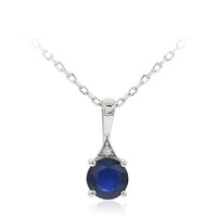 Collier en or et Saphir bleu de Ceylan