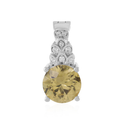 Pendentif en argent et Zircon jaune