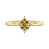 Bague en argent et Diamant jaune I3