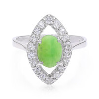 Bague en argent et Chrysoprase impériale