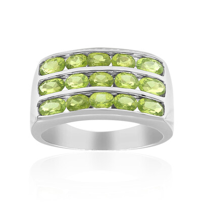 Bague en argent et Vésuvianite