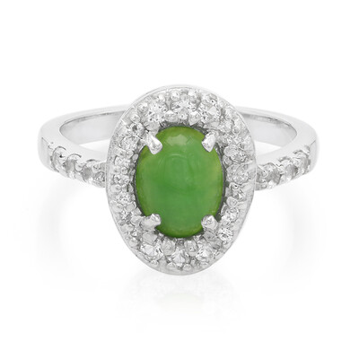 Bague en argent et Chrysoprase impériale