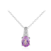 Collier en argent et Topaze mystique lilas