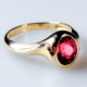 Bague en or et Rubellite du Nigéria (CUSTODANA)