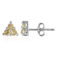 Boucles d'oreilles en argent et Citrine