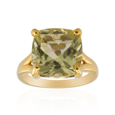 Bague en argent et Citrine jaune citron