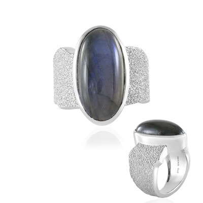 Bague en argent et Labradorite (MONOSONO COLLECTION)