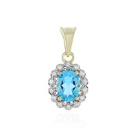 Pendentif en or et Topaze bleu Suisse (Adela Gold)