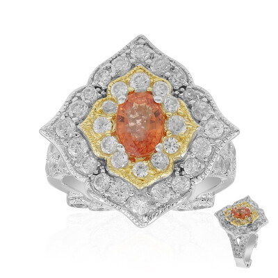 Bague en argent et Saphir Padparadscha (Dallas Prince Designs)