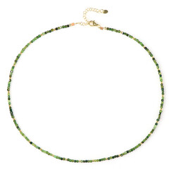 Collier en argent et Tourmaline verte du Brésil (Riya)