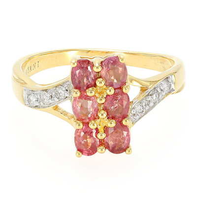 Bague en or et Saphir Padparadscha non chauffé (AMAYANI)