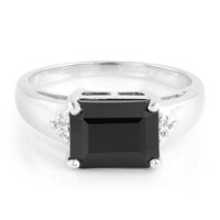 Bague en argent et Spinelle noir