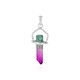 Pendentif en argent et Quartz multicolore (MONOSONO COLLECTION)