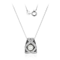 Collier en argent et Perle blanche de culture d'eau douce