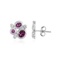 Boucles d'oreilles en argent et Grenat Rhodolite