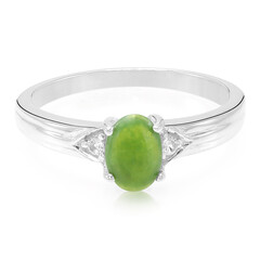 Bague en argent et Chrysoprase impériale