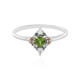 Bague en argent et Zircon de Ceylan vert