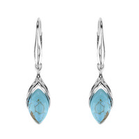 Boucles d'oreilles en argent et Turquoise