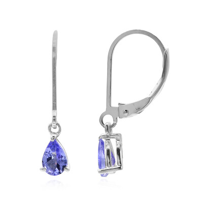 Boucles d'oreilles en argent et Tanzanite