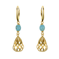 Boucles d'oreilles en argent et Turquoise