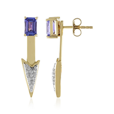 Boucles d'oreilles en or et Tanzanite (de Melo)