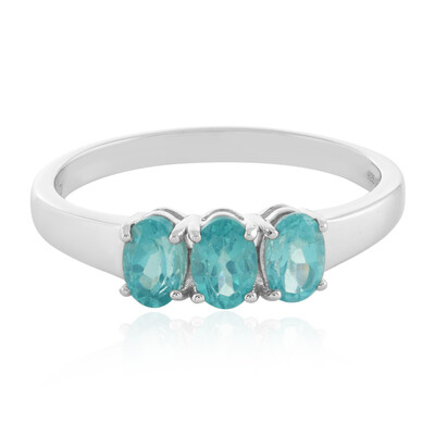 Bague en argent et Apatite bleue